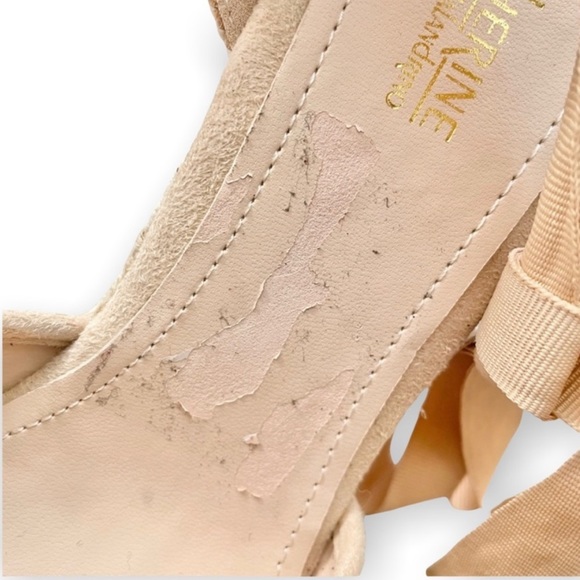 Catherine Malandrino Zavey woven platform espadrilles rhinestone size 8 neutral - Picture 6 of 9